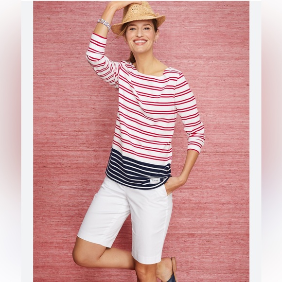 Talbots Pants - Talbots White Bermuda Perfect Short Size 6